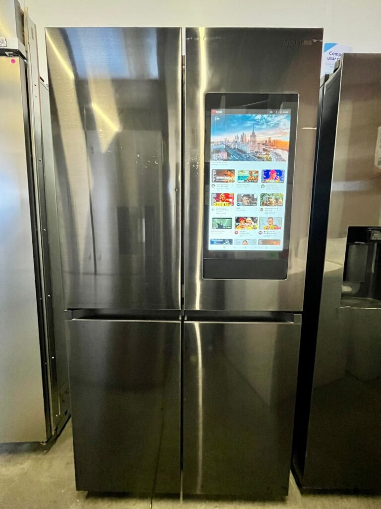 Samsung 29 cu. ft. 4-Door French Door, Door-In-Door Black Stainless Steel Fridge! With Family Hub