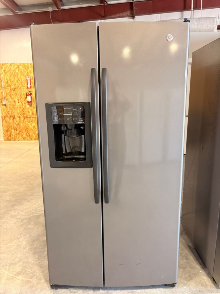 GE 25 cu. ft. Side-by-Side Graphite Metallic Refrigerator!