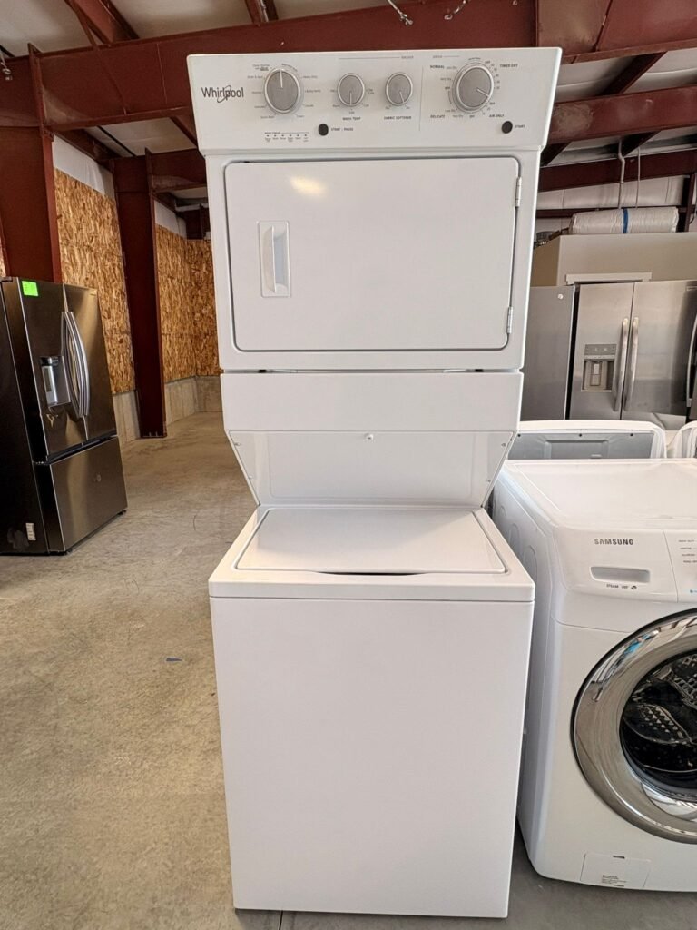 Whirlpool 27 Inch Electric Stacked Laundry Center with 9 Wash Cycles and AutoDry!