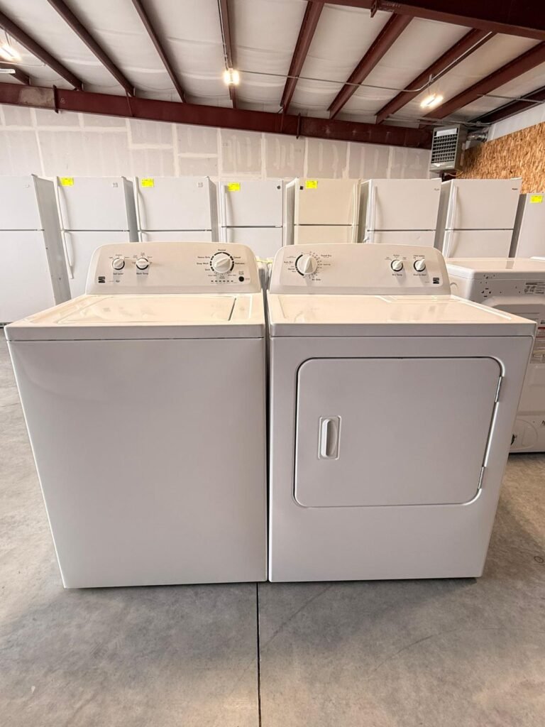 Kenmore 3.6 cu. ft. Top-Loading Washer and 6.5 cu. ft. Electric Dryer Set in White!