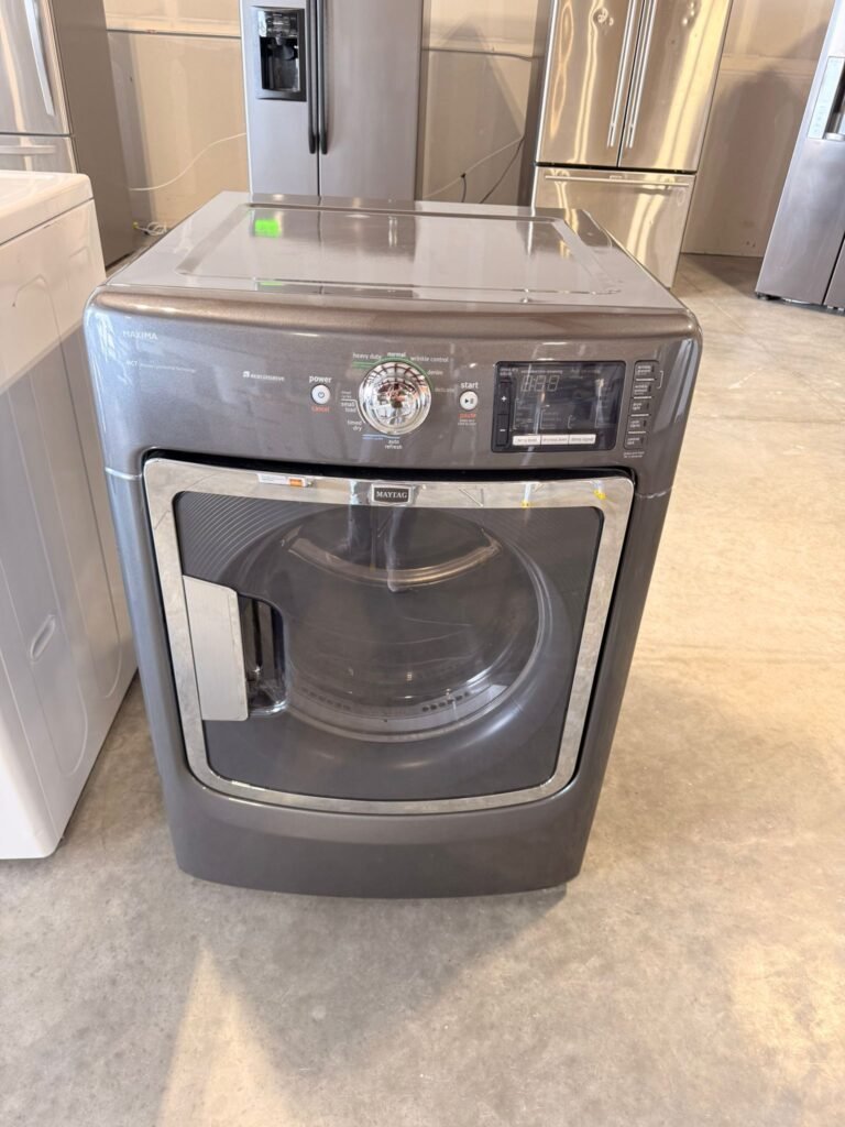 Maytag 27" Electric Steam Dryer with 7.4 cu. ft. Capacity & 8 Cycles in Granite!