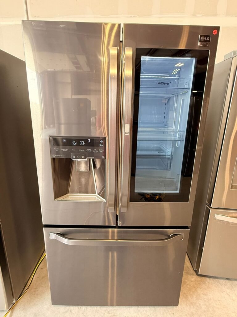 LG Studio 24 cu. ft. French Door, InstaView, Door-In-Door, Counter-Depth Black Stainless Steel Refrigerator!