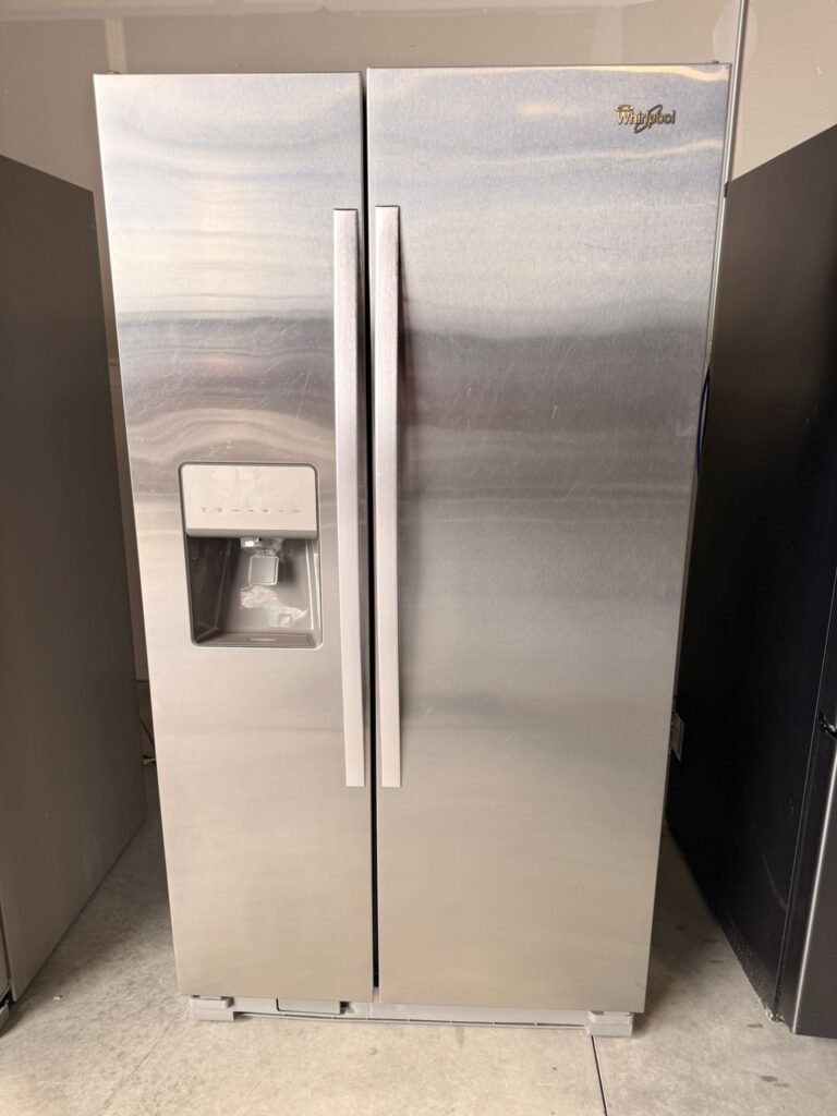 Whirlpool 25.4 cu. ft. Side-by-Side Refrigerator in Monochromatic Stainless Steel!