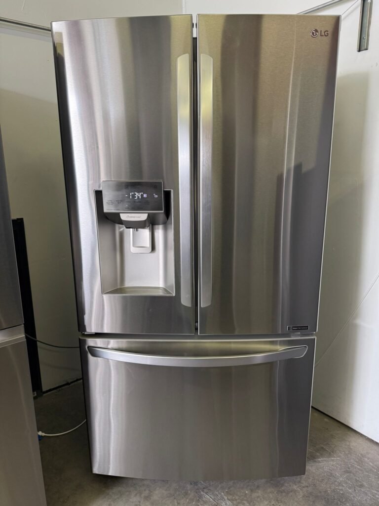 LG 22 cu. ft. French Door, Counter-Depth Stainless Steel Refrigerator! With Dual Ice Maker