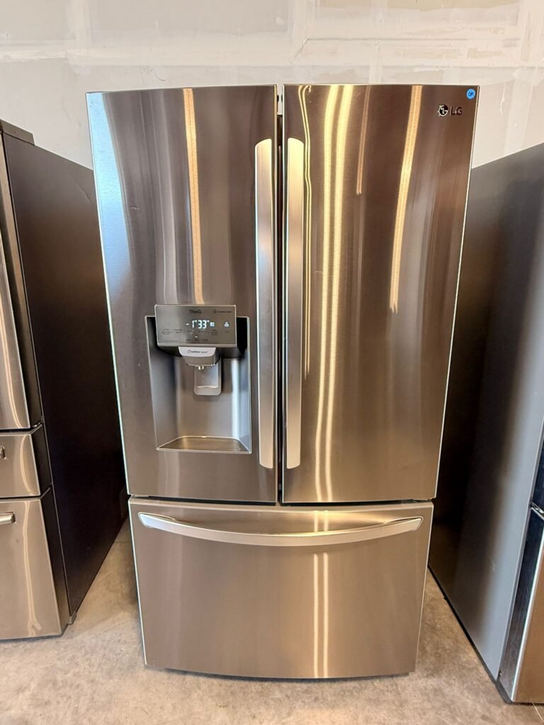 LG 22 cu. ft. French Door, Counter-Depth Stainless Steel Refrigerator! With Dual Ice Maker