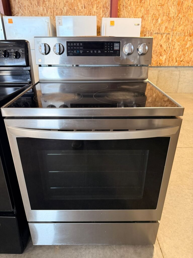 LG 30-Inch Smart Electric Range with InstaView, Air Fry, Convection Oven, Self-Clean in PrintProof Stainless Steel!