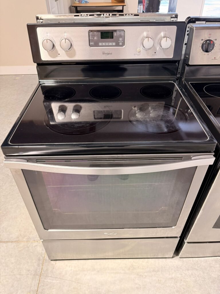 Whirlpool 30-Inch Wide Electric Range with Convection Oven, Self-Clean and Warm Zone in Stainless Steel!