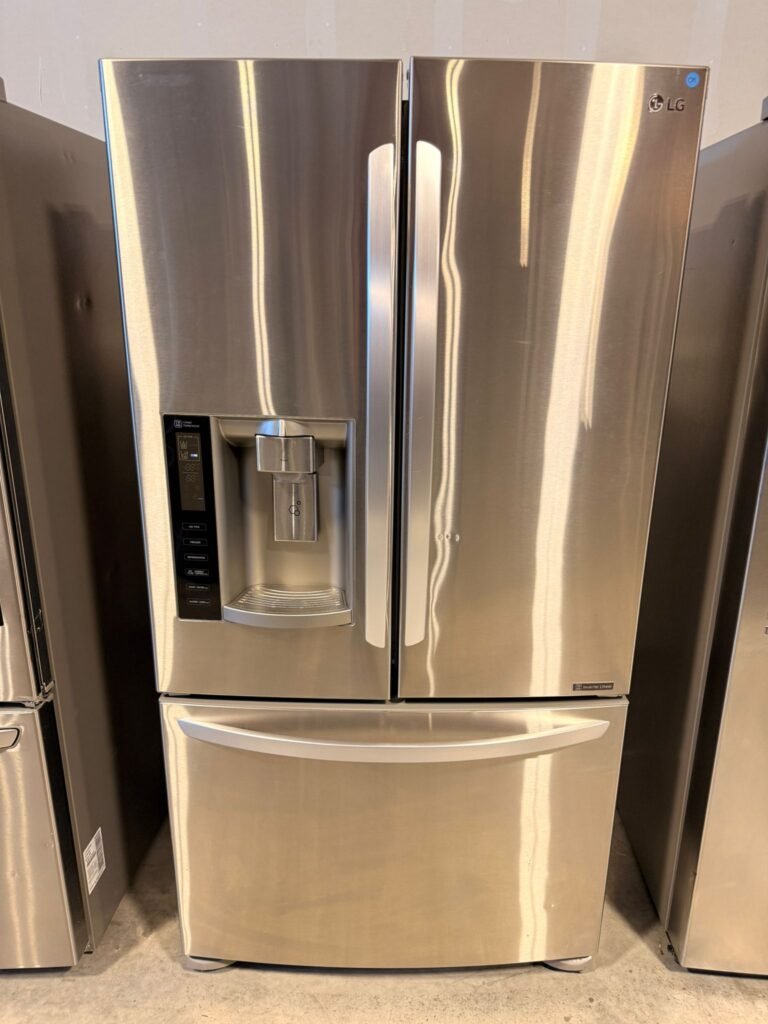 LG 21 cu. ft. French Door Counter-Depth Stainless Steel Refrigerator!