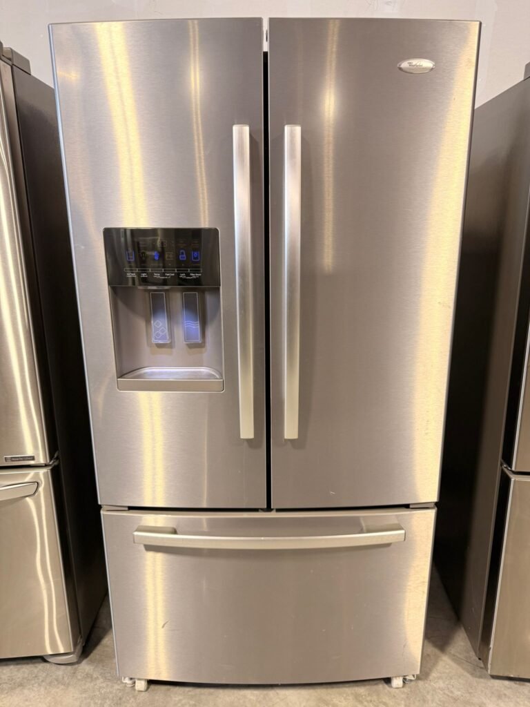 Whirlpool 26 cu. ft. French Door Refrigerator in Monochromatic Satin Steel!