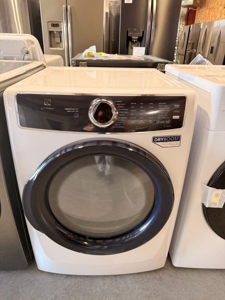 NEW OPEN BOX Electrolux 8 cu. ft. Front Load Gas Dryer with Perfect Steam & LuxCare Dry System!
