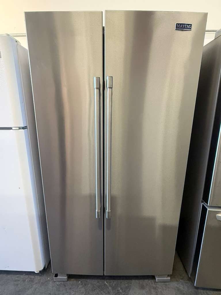 Maytag 25 cu. ft. Side-by-Side Refrigerator in Fingerprint Resistant Stainless Steel!