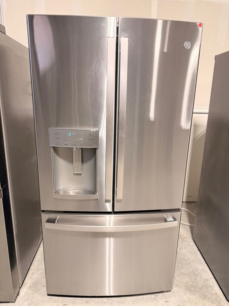 Refrigerator - GE- Stainless Steel - 36 Inch Counter Depth French Door Refrigerator with 22.2. Cu. Ft. Capacity