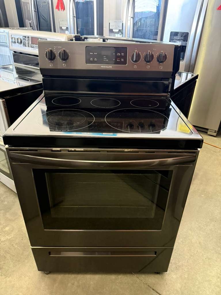 Frigidaire 30-Inch Electric Range with Self-Clean in Black Stainless Steel!