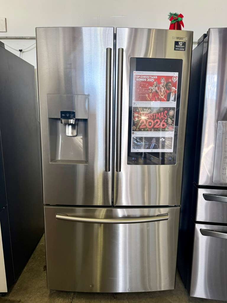 Samsung 24 cu. ft. 3-Door Smart French Door Refrigerator in Stainless Steel! With Family Hub