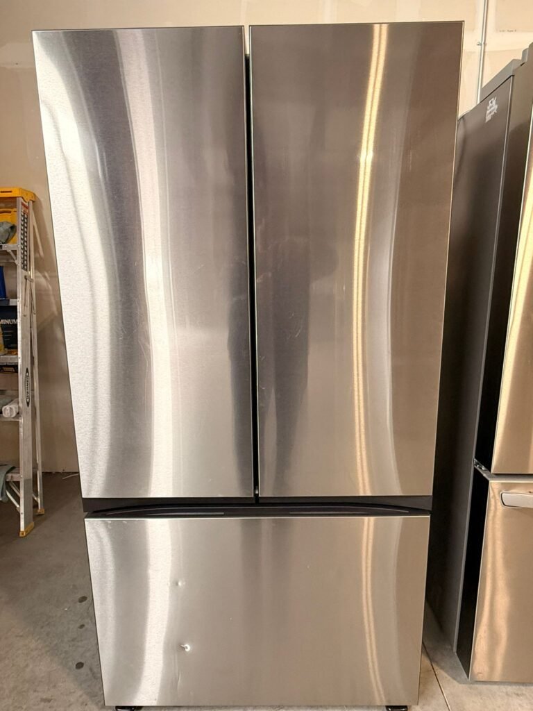 Samsung Bespoke 30.1 cu. ft. 3-Door Smart French Door Refrigerator with Dual Ice Maker and AutoFill Water Pitcher in Fingerprint Resistant Stainless Steel!