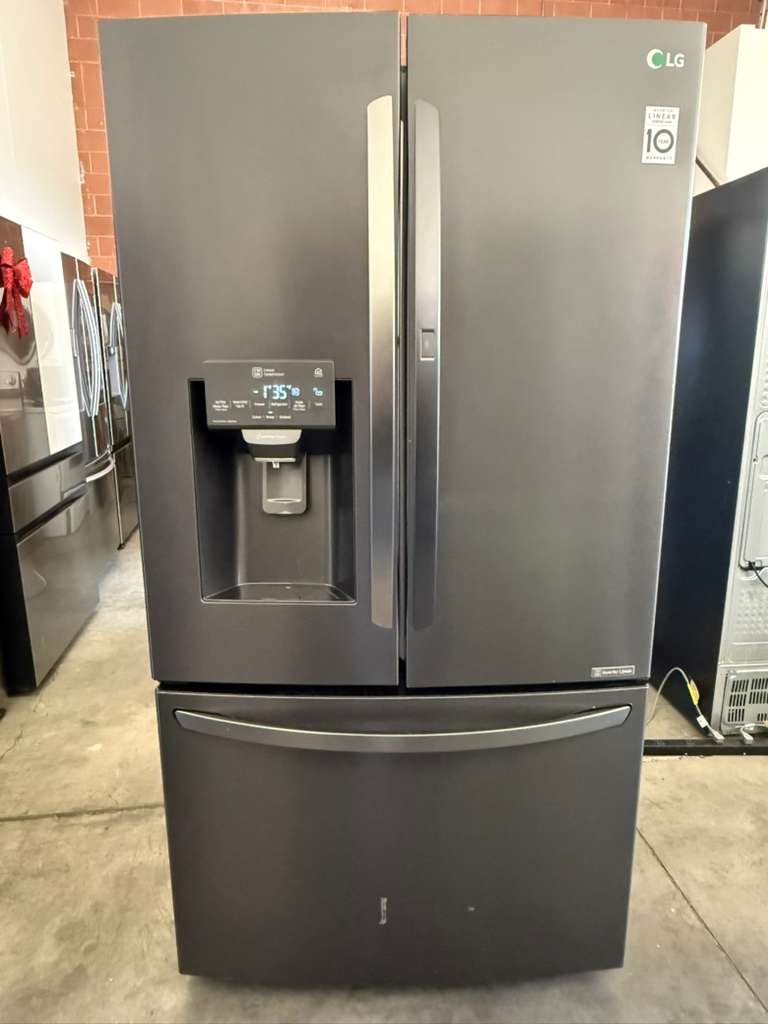 LG 28 cu. ft. French Door, Door-In-Door Refrigerator in Matte Black Stainless Steel!