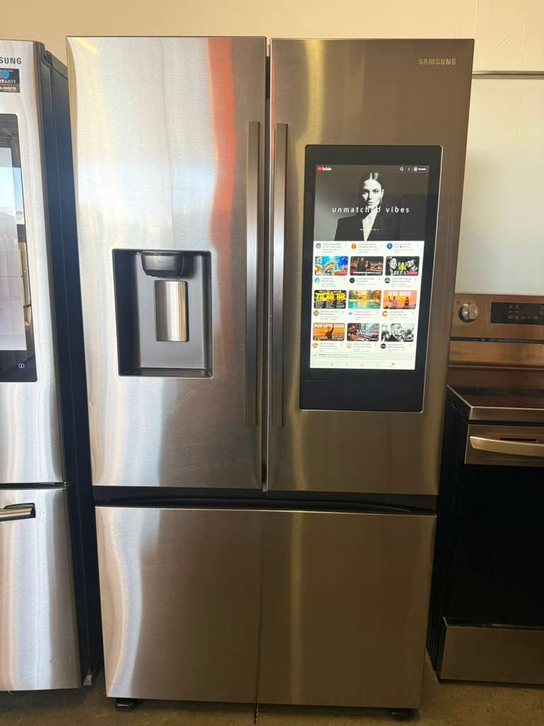 Samsung 25 cu. ft. Counter-Depth Mega Capacity Smart French Door Refrigerator in Stainless Steel! With Family Hub