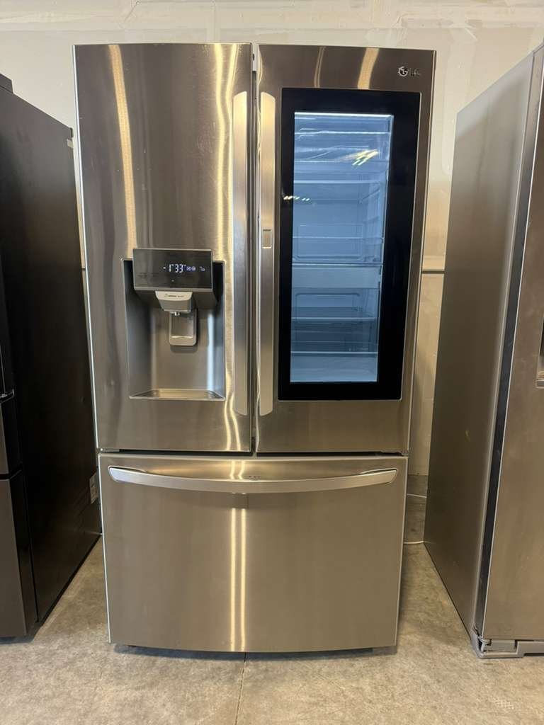 LG Standard-Depth 28 cu. ft. French Door, Door-In-Door, InstaView™ Refrigerator in PrintProof Stainless Steel! With Dual Ice Maker