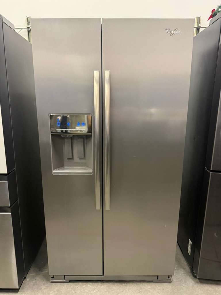 Whirlpool 36-Inch 26 cu. ft. Side-by-Side Refrigerator in Monochromatic Stainless Steel!