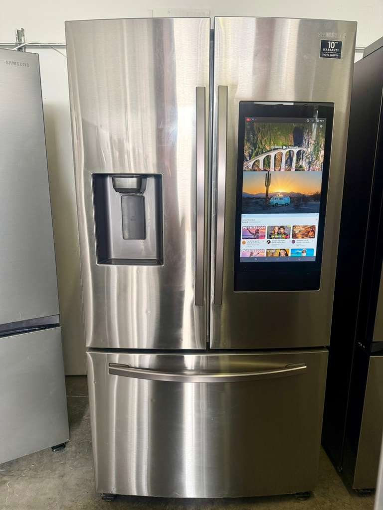 Samsung 27 cu. ft. 3-Door Smart French Door Refrigerator in Stainless Steel! With Family Hub