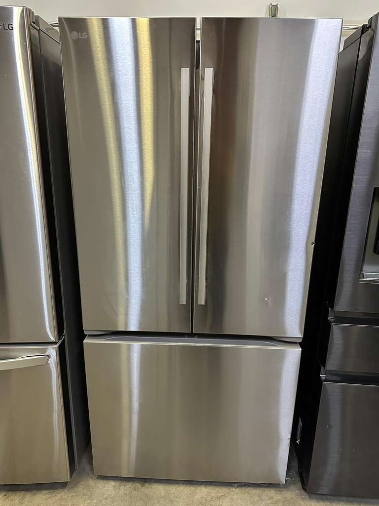 LG 33-Inch 25 cu. ft. Standard Depth MAX French Door Refrigerator in PrintProof Stainless Steel! With Internal Ice Maker