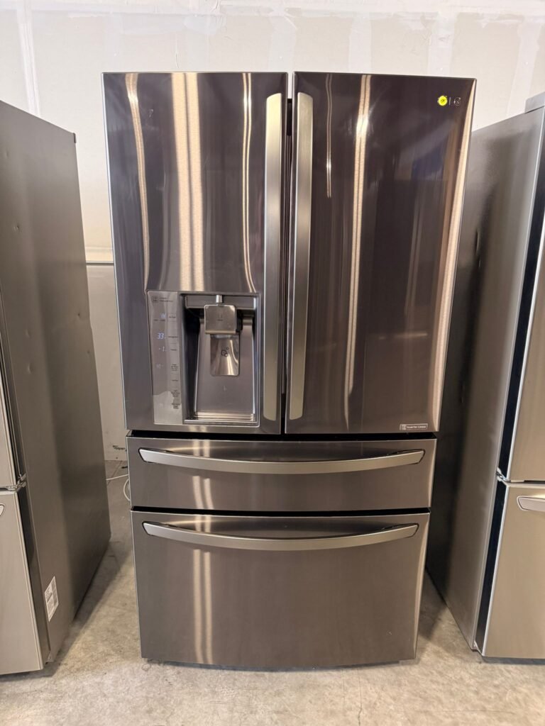 LG 23 cu. ft. Counter-Depth 4-Door French Door Refrigerator - Black Stainless Steel