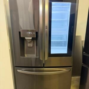 LG 26 cu. ft. French Door, InstaView, Door-In-Door Refrigerator in Black Stainless Steel! With Dual Ice Maker